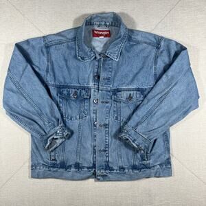 Wrangler Hero Denim Jacket Mens Extra Large Trucker Blue Western Ranch Cowboy